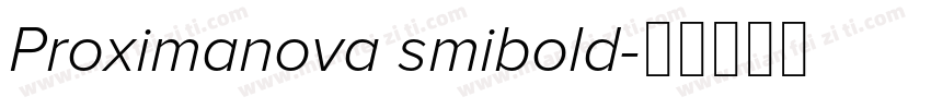 Proximanova smibold字体转换